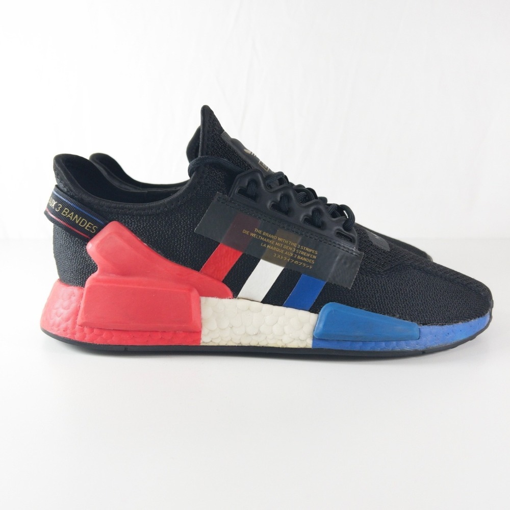 Adidas NMD R1 V2 Paris Knit Mesh Sneakers Casual Running Shoes Mens 8 FY2070 EUC - Picture 4 of 16
